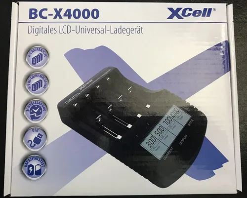 XCell Akku-Ladegerät BC-X4000, universal mit 4 Ladeschächten