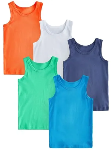 NEXT Jungen 5er-Pack Trägertops aus Biobaumwolle Mehrfarbig 86-92