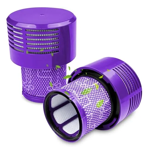 Fousenuk 2 Stück Filter Kompatibel mit Dyson V10, Staubsauger Filter, Ersatzfilter Original Filter, Schnurloser Zyklone Tier Animal Absolute Total Saubere Ersatzteile Staubsauger Waschbar