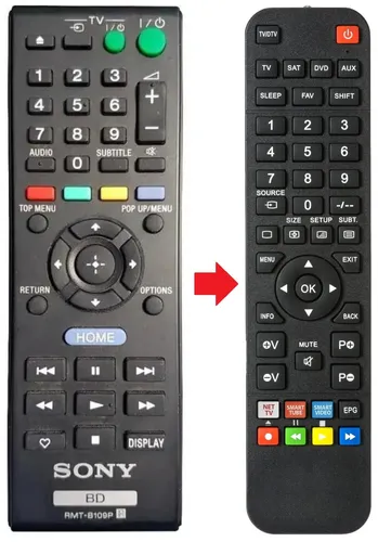 Fernbedienung passend für SONY BDPS483 | BDPS580 | RMTB109P
