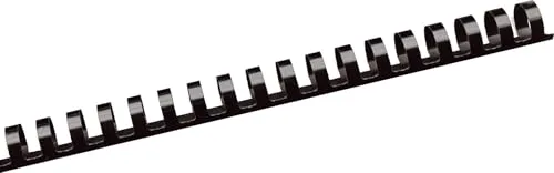 Albyco Plastikbinderücken, 21 Ringe, ø 8 mm Schwarz, bis 45 Blatt 100