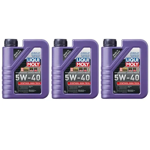 3x 1 Liter Liqui Moly 1306 Synthoil High Tech 5W-40 Vollsynthetisch