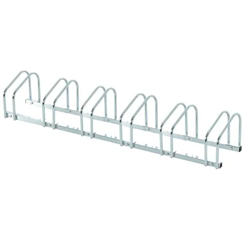 HOMCOM Wetterfester Fahrradständer für 6 Fahrräder - Fahrradständer aus langlebigem Stahl, ideal für den Außenbereich. Sicherer Stellplatz für verschiedene Fahrradtypen, wetterfest und kombinierbar.