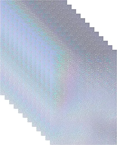Blatt A4 (210x297mm) Glitter Holographische Aufkleber Papier Holographische Klare Vinyl Aufkleber Papier Selbstklebende Holographic Overlay 20