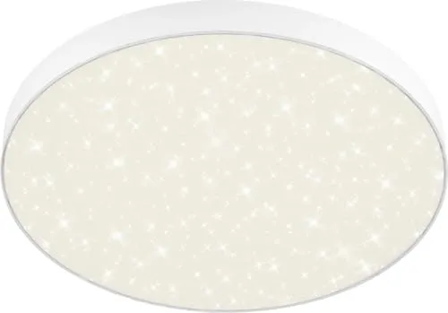 BRILONER LED Deckenlampe mit Sternenhimmel - Moderne Deckenlampe in Weiß mit rahmenlosem Design und neutralweißer Lichtfarbe. Ideal für Wohnzimmer, Schlafzimmer oder Kinderzimmer, schafft eine stimmungsvolle Atmosphäre.