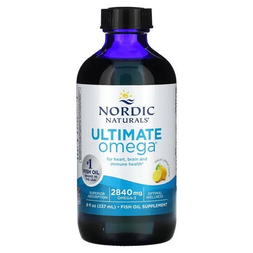 NORDIC NATURALS ULTIMATE OMEGA Zitrone 2840mg - 237ml - Hochwertiges Omega-3-Produkt mit erfrischendem Zitronengeschmack. Ideal für die Unterstützung von Wohlbefinden und Vitalität. Perfekt für den täglichen Gebrauch.