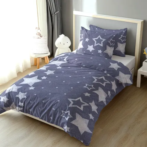 LINKHOFF Biber Bettwäsche Set 135x200 cm in blau von Dobnig GmbH