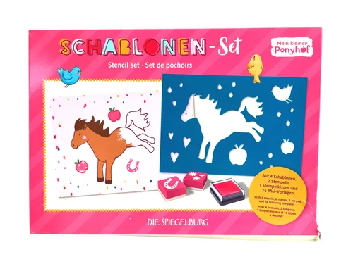 Schablonen Set - Mein kleiner Ponyhof mit Schablone und #5012641