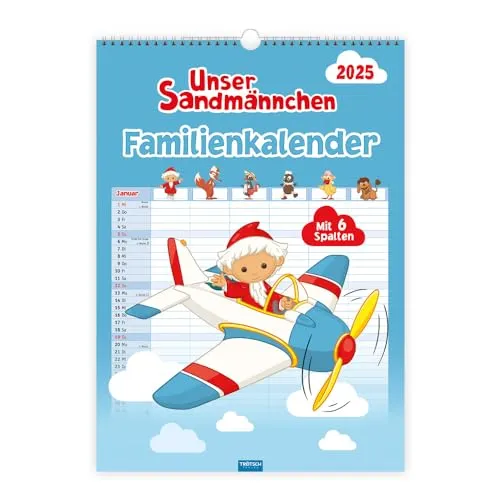 Trötsch Unser Sandmännchen XL-Familienplaner Familienkalender Unser Sandmännchen 2025: Wandkalender