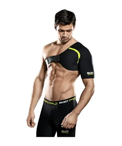SELECT Schulterbandage XS schwarz - Fitness-Gurte mit guter Passform, bietet Wärme und Halt, beidseitig einsetzbar, ideal für Sportler.