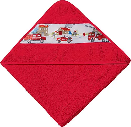 Erwin Müller Kapuzenbadetuch Walk-Frottier rot Größe 100x100 cm