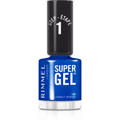 Rimmel Super Gel Gel-Lack für Fingernägel - keine UV/LED Lampe erforderlich Farbton 100 Cobalt Heaven 12 ml