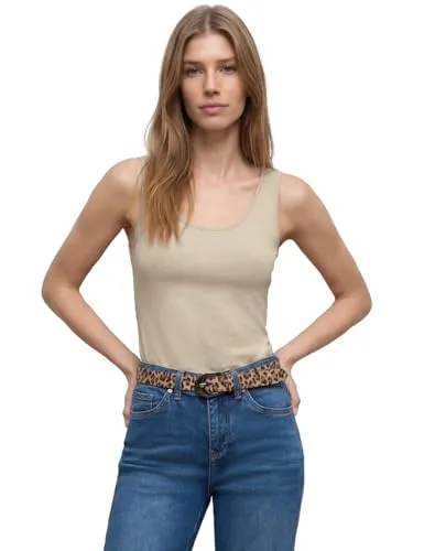 Street One Damen Basic Top mit Rundhals in Unifarbe von Street One