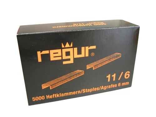 Regur 11/6 Heftklammern | 6 mm verzinkt | 5.000 Klammern