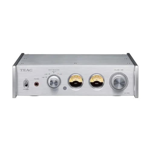TEAC AX-505-S Vollverstärker 115W – Kompaktes Design in Silber - Vollverstärker mit 115W Leistung, ideal für hochwertige Audiowiedergabe und platzsparendes Design – perfekt für jedes Zuhause.