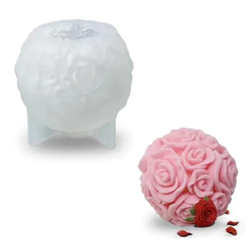 3D Kuchenform aus lebensmittelechtem Silikon, Fondantform, 3D-Blumenkuchenform, Fondantform, Kerzen, Schokolade, Süßigkeiten, DIY, handgefertigtes Geschenk