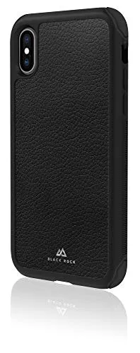 Black Rock Robuste Real Leather Schutzhülle (für Apple iPhone XS, Kunststoff, 180° Schutz) Schwarz