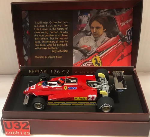 Slotcar POLICAR PCW01 Ferrari 126 C2 #27 F1 GP Zolder 1982 Gilles Villeneuve
