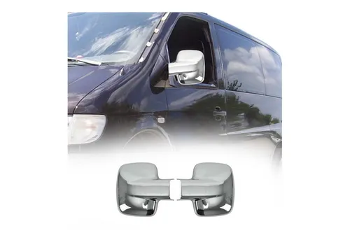 OMAC Zierleisten-Aufkleber Spiegelkappen für Mercedes Vito W638 (1996-2003) - Chrom ABS Silber - Hochwertige Zierleisten für Ihren Mercedes Vito, die Stil und Schutz vereinen. Robustes ABS-Material sorgt für Langlebigkeit und einfache Montage ohne Bohren. Schützen Sie Ihre Originalteile vor Kratzern und verleihen Sie Ihrem Fahrzeug ein elegantes Aussehen.