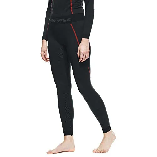 Dainese Damen Thermo Pants Lady Baselayer-Hose, Schwarz/Rot, XS/S - Funktionsunterwäsche für kalte Temperaturen, bietet hervorragende Schweißfreisetzung und aktives Feuchtigkeitsmanagement; ideal für Outdoor-Aktivitäten bei -20°C bis 10°C.