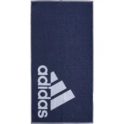 Adidas Towel Handtuch NAVBLU/WHITE - Weiches Sporthandtuch - Handtuch aus 100% Baumwolle, leicht und saugfähig, ideal für Sport und Freizeit mit praktischem Maß von 50 x 100 cm.