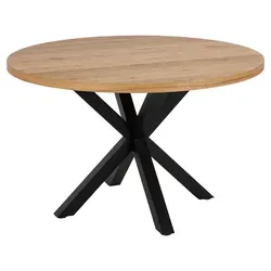 Actona Heaven Esstisch Ø120 cm - matt schwarz - Moderner Esstisch aus Stahl und Holzwerkstoff, ideal für gesellige Mahlzeiten und gemütliche Atmosphäre. Hochwertige Verarbeitung und langlebige Materialien für jahrelange Freude.