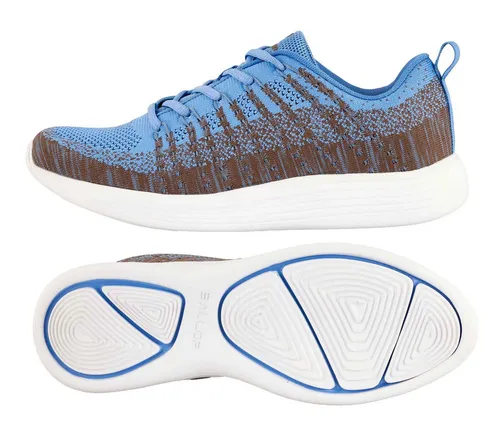 Ballop Sneaker Mix - Leicht & Bequem in Blau/Braun, Größe 37 - Sneaker mit sensationellem Tragegefühl und rutschfester Sohle aus leichtem Kunststoffschaum für hohe Laufsicherheit und Komfort.