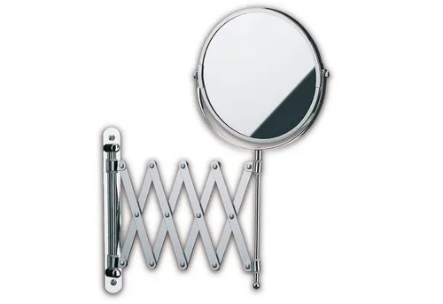 kela AVITA Wand Kosmetikspiegel 16 cm - Rasierspiegel mit 1-5-facher Vergrößerung, ausziehbar von 9,5 bis 47 cm, ideal für präzises Make-up und Rasieren. Mit stabiler Wandmontage und elegantem verchromtem Metall.
