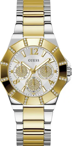 GUESS GW0616L2 Damenuhr - Stilvoll und Elegant - Armbanduhren für Damen, mit funkelndem Ziffernblatt und hochwertigem Edelstahlarmband für einen Hauch von Glamour im Alltag.