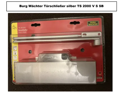 Burg Wächter Türschließer bis 125cm - Türschließer in Silber, ideal für Türen bis 125cm, sorgt für sicheren und leisen Schließmechanismus.