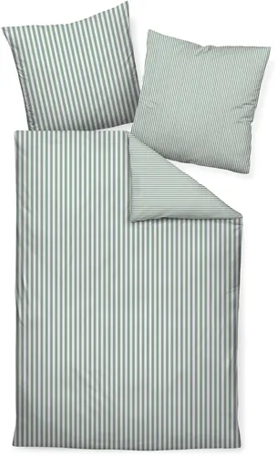 Janine Wendebettwäsche modernclassic 3912, 100% Baumwolle, Mako-Satin, 3-teilig - Bettwäsche aus 100% Baumwolle im modernen Streifen Design, besonders pflegeleicht und ideal für einen erholsamen Schlaf. OEKO-TEX® zertifiziert.