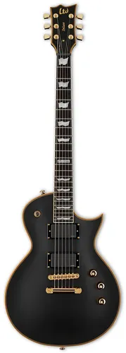 ESP LTD EC-1000 VB Vintage Black E-Gitarre - Elektro-Gitarre mit aktiven EMG 81/60 Pickups, Set-Thru-Konstruktion und edlem Vintage-Look. Ideal für professionelle Musiker, die Qualität und Stil suchen.
