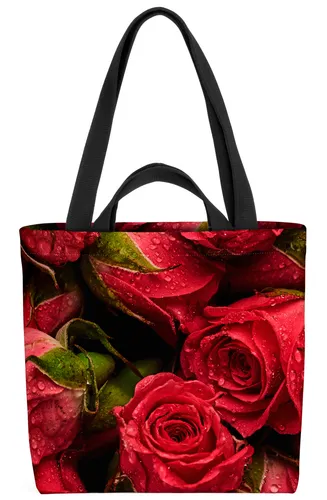 Rosenstrauss rote Rosen Blumen Tasche muttertag geschenk geblümt garten rosenpf