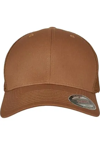 Flexfit Unisex Mesh Trucker Mütze, caramel,S/M in braun von Flexfit
