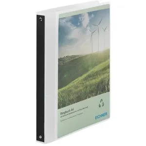 Eichner Präsentationsringbuch 9330-00780, A4, 2 Ringe, Ø 18mm, PP, transparent, 1 Außentasche