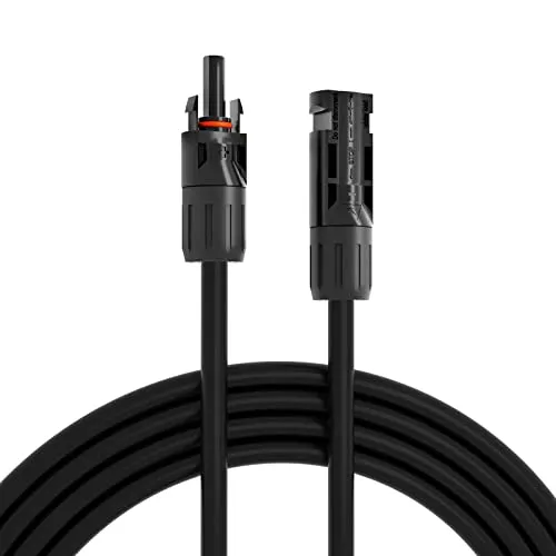 HB-DIGITAL 15m Solarkabel 6mm² mit Solarstecker & Solarbuchse