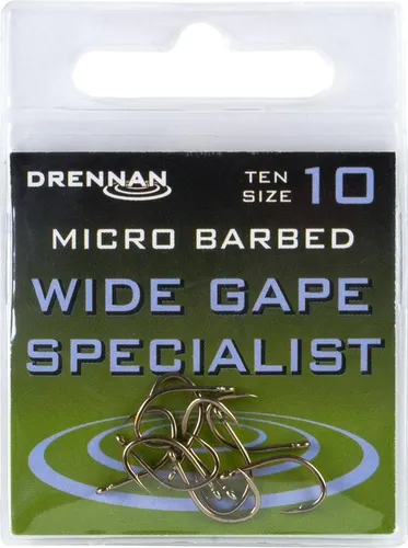 Drennan Wide GAPE SPECIALIST MICRO BARBED Haken 8/10 Stück.