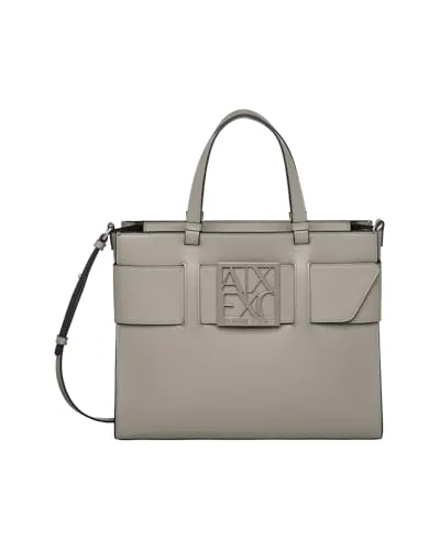 Armani Exchange Shopper Tasche 32 cm grau - Stylische Handtasche in Grau, ideal für den Alltag und mit viel Platz für Ihre Essentials.