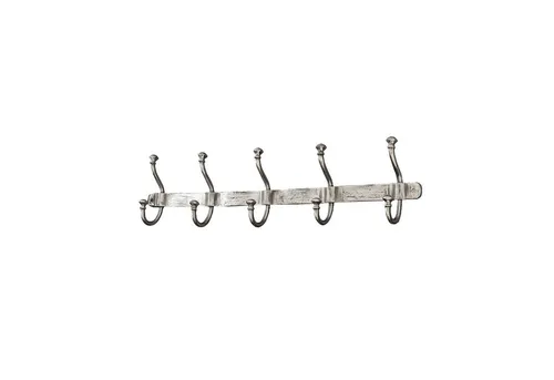 Loberon Hakenleiste Pincé – Nostalgischer Charme mit 5 Haken - Diese Loberon Hakenleiste Pincé verbindet nostalgischen Charme mit praktischer Funktionalität. Ideal für die Garderobe, bietet sie fünf Haken aus Aluminium in antiksilber, perfekt für Ihre Einrichtung.