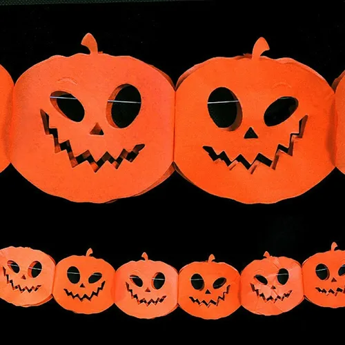 Kürbis Girlande 3 m - Kürbis Deko Halloween Party Girlande