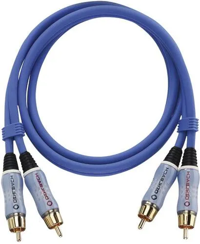Oehlbach Cinch Audio Anschlusskabel [2x Cinch-Stecker - 2x Cinch-Stecker] 3.00m Blau vergoldete Steckkontakte BEAT!