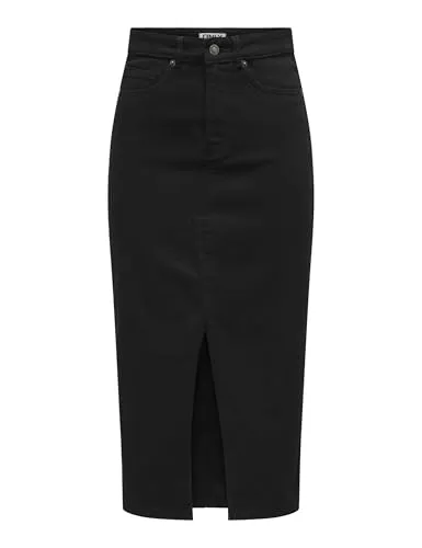 ONLY Female Jeansrock Midirock - Midi-Länge mit Reißverschluss, bequem und stylish für jeden Anlass