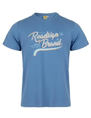 ROADSIGN australia Herren T-Shirt Roadsign-Design mit Vintage-Flair für lässige Outfits blau, L