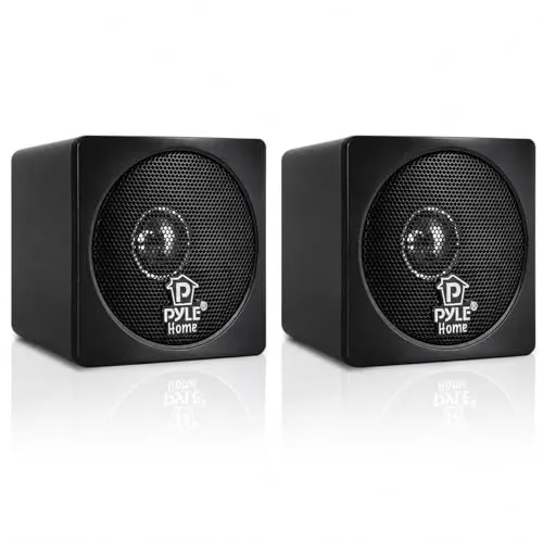 Pyle PC Lautsprecher Boxen Mini – 200W Regallautsprecher für PC und TV