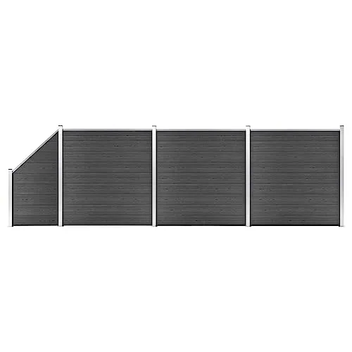 vidaXL Zaunelement Set mit Pfosten - WPC Sichtschutzzaun für Garten - Dekorative Zäune aus langlebigem WPC, wetterfest und mit variabler Designwahl. Ideal für Privatsphäre und Sicherheit im Garten, einfach zu montieren und erweiterbar.