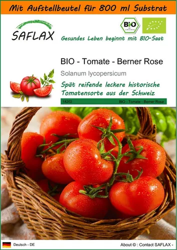 SAFLAX Gemüsesamen SAFLAX - Garden in the bag - BIO - Tomate - Berner Rose