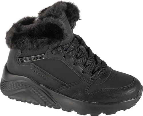 Skechers Mädchen Uno Lite Comfurt Collar Winter Boots, Schwarz, 37 EU