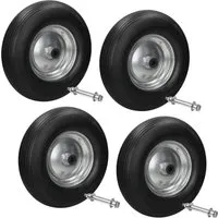 ECD Germany Schubkarren-Rad, pannensicheres PU Vollgummi Ersatzrad - Ersatzräder, unplattbar und robust - ideal für Gartenkarren. Mit Stahlfelge und einer Tragkraft von 200 kg. Nie wieder Reifen flicken!