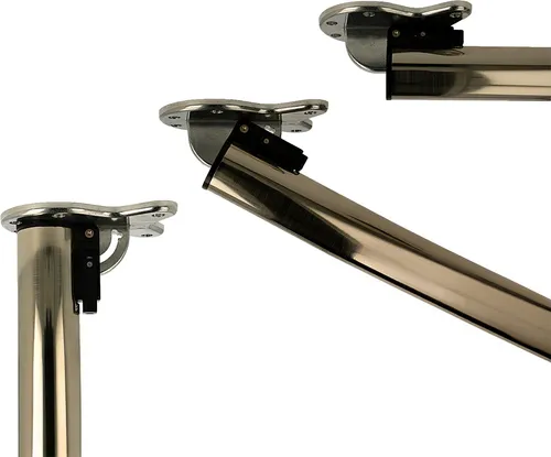 Abklappbares Tischbein 870mm Edelstahl Finish D:50mm Möbelfuß Aus Metall