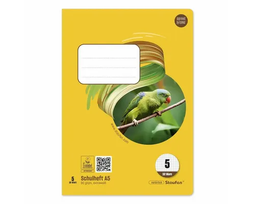 Staufen Schulheft Staufen Schulheft Style Lineatur 5 kariert 5mm 32 Blatt 80g/m² DIN A5